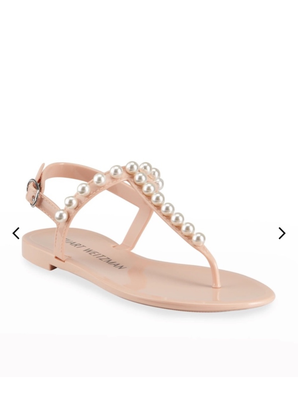 STUART WEITZMAN Goldie Pearl Jelly Sandals Size 7 Nude Blush - Picture 2 of 15